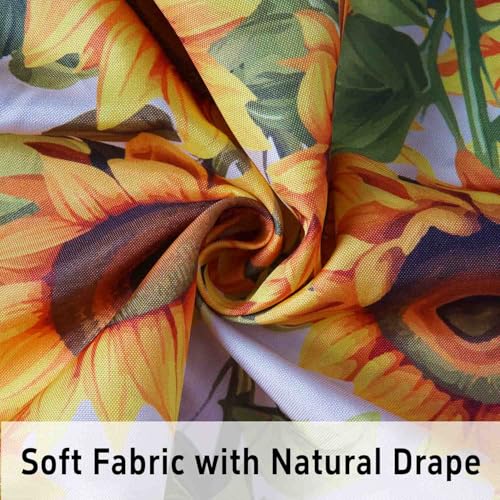 Sunflower Kitchen Curtains 3 Piece Set | Valance & Tier Panels