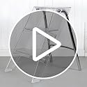 3-Step Acrylic Folding Step Stool, 350lb Capacity Non-Slip Ladder