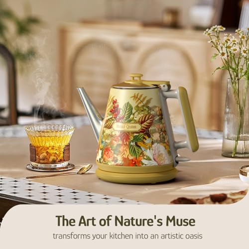 Hazel Quinn Floral Printed 1L Electric Kettle – Compact Personal Tea & Coffee Maker