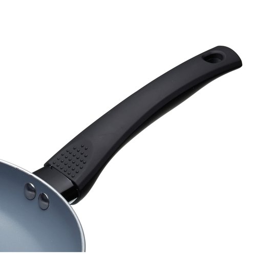 MasterClass Eco Induction Frying Pan with Healthier Ceramic Chemical Free Non Stick, Aluminium/Iron, Black/Blue, 24 cm