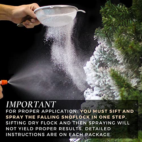 SnoFlock Self-Adhesive Snow Flock Powder 2 lbs for Christmas Tree & Decor