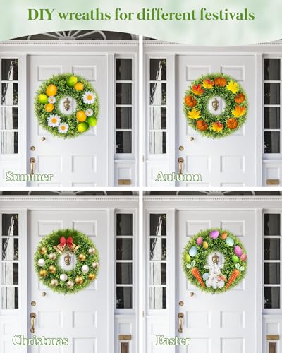 22-Inch Artificial Boxwood Wreath with Sash - UV Resistant Outdoor Decor