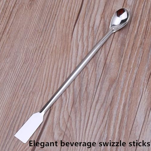 Fuzdaycu 2 Pcs Stainless Steel Melting & Stirring Spoons for Gold Silver Refining