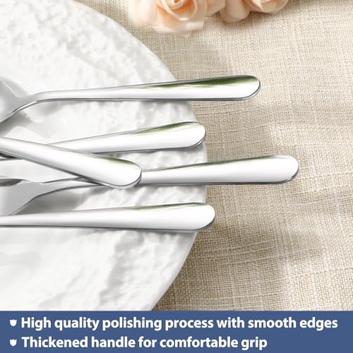 24-Piece Stainless Steel Flatware Set - 12 Forks and 12 Spoons