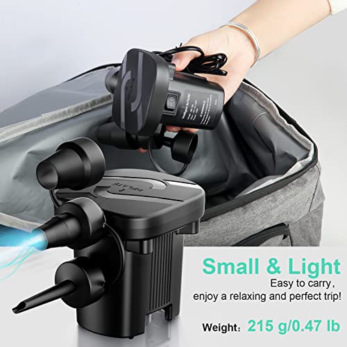 Portable Electric Air Pump for Inflatables with 3 Nozzles - Quick-Fill AC 110V