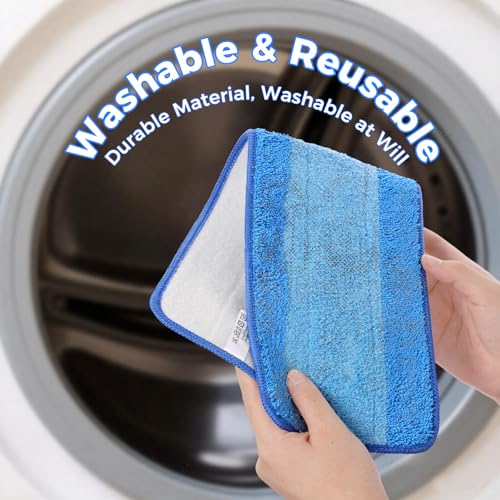 18-Inch Microfiber Mop Refill Pads - Washable Reusable Floor Pads (4-Pack)