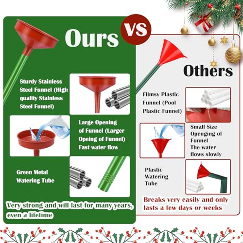 2-Pack 47-Inch Christmas Tree Watering System with Stainless Tubes