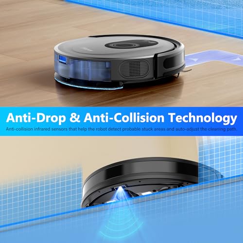 Tikom G8000 Max Robot Vacuum and Mop Combo, 5000Pa Suction, Pet Hair
