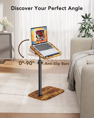 Adjustable TV Tray Table, Swivel Laptop Desk for Sofa and Bedside