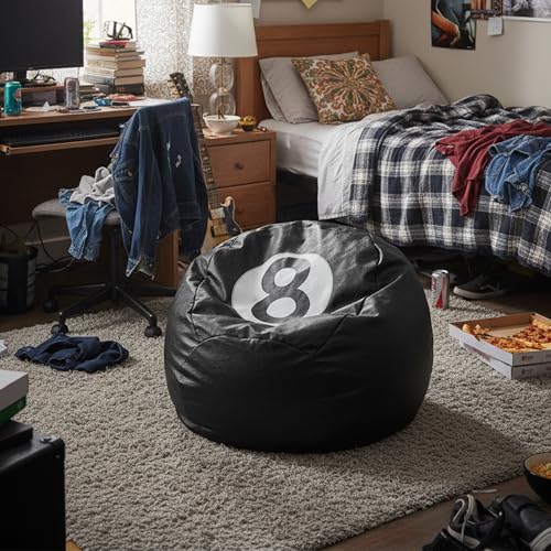 Aceorbit 8 Ball Bean Bag Chair Cover Prize Gift PU Leather Organizer