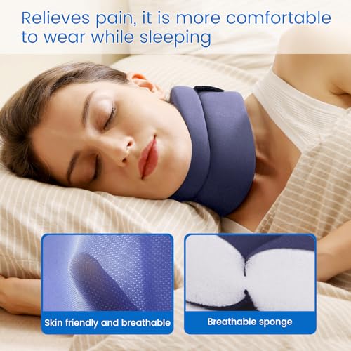 Comfort Cervical Collar for Neck Pain Relief - Soft Neck Brace for Sleeping (Medium: 11.5-14")