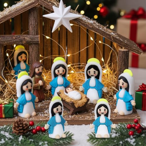CroBlissful Mini Virgin Mary Figurines Blue 300 Pack Religious Party Favors