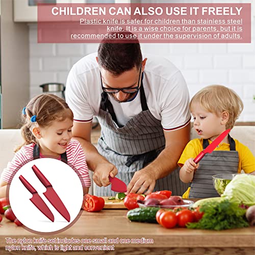 Nylon Knife Set for Nonstick Pans - 2 Piece Plastic Kitchen Knives