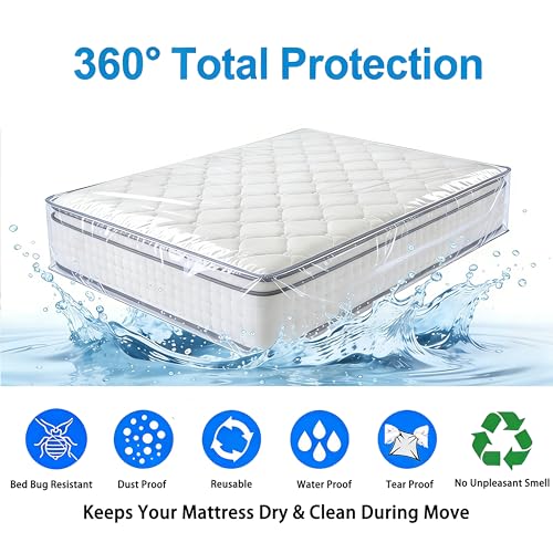 Mattress Bag for Twin & Full Size - 1.5 Mil Waterproof Storage