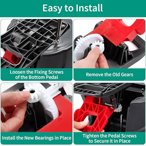 3 Pcs Spin Mop Bucket Pedal Bearing Replacement Gear Repair Kit