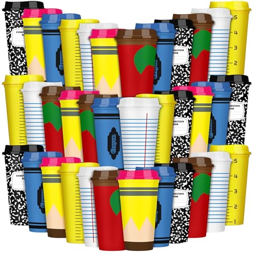 36 Pcs Elegant Teacher Appreciation Gift Cups Bulk, 16 oz Thank You Tumblers