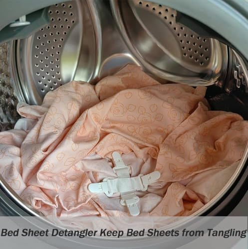 4-Pack Bed Sheet Detangler Clips to Reduce Laundry Tangles