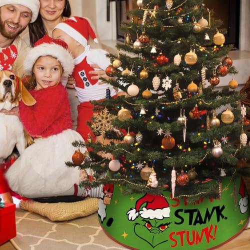 Green Christmas Tree Collar Skirt for 3-6 ft Trees – Stink Stank Stunk Design