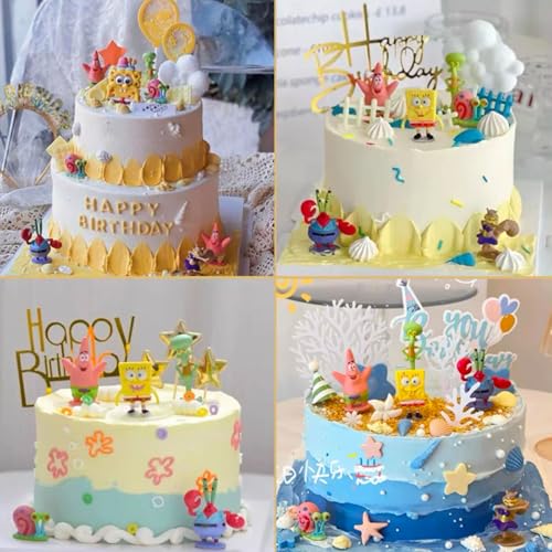 8-Piece Cartoon Character Figure Set - 1.5-inch Miniature Cake Toppers
