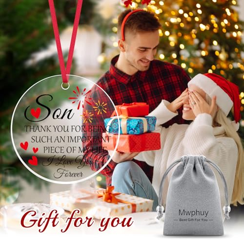 Personalized Son Christmas Ornament - Inspirational Gift from Mom & Dad