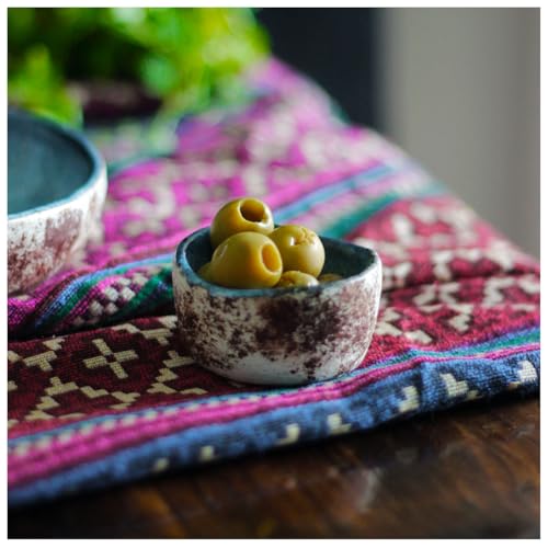 Handmade Ceramic Pinch Bowls, 1.5-Inch Spice Prep Bowls (Set of 6)