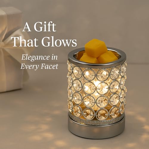 Crystal Electric Wax Melt Warmer with Bulb Heating for Home Fragrance