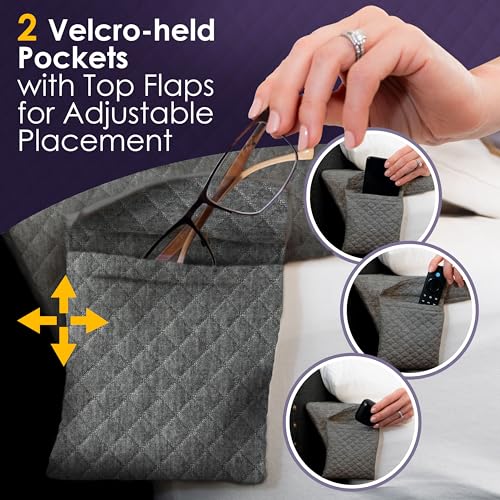 4-in-1 Bed Wedge Pillow for Headboard Gap Up to 7"