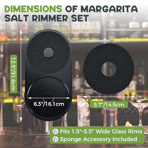 2-in-1 Bar Glass Rimmer and Salt Rimmer Set for Cocktails