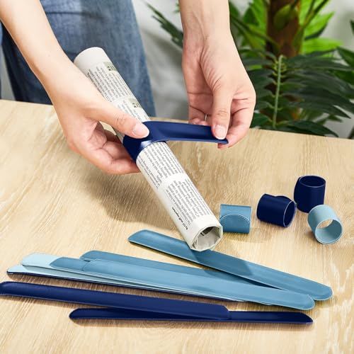 Wrapping Paper Roll Holder Slap Bands 18 Pcs PVC Blue