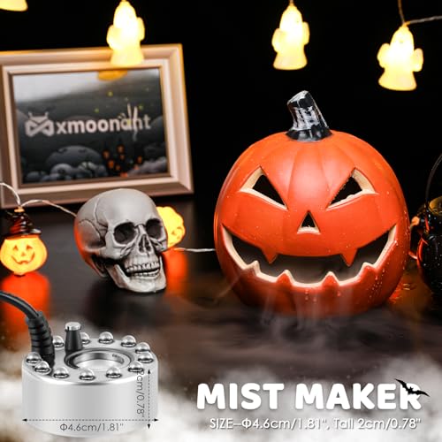 Ultrasonic Mist Maker Fogger with 12 LED Lights, Splash Guard & 3 Discs