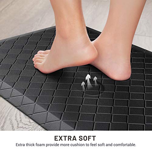 Extra Thick Anti-Fatigue Kitchen Mat, Waterproof Non-Slip Comfort Floor Rug