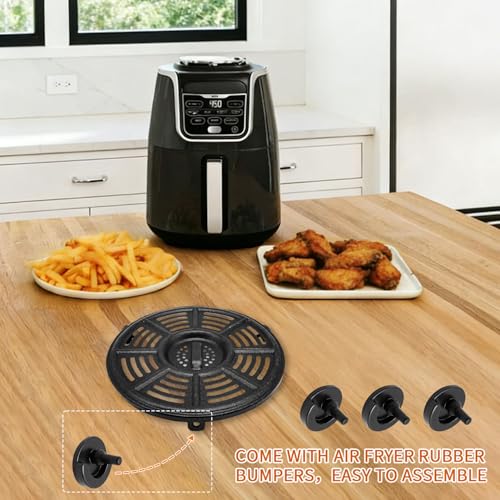 8.2-Inch Round Air Fryer Replacement Grill Pan with Handle and Non-Stick Coating