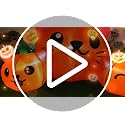5ft Halloween Inflatable Pumpkin Cat Heads with Built-In LED Lights