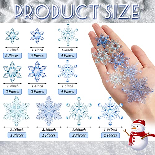 MTLEE 106Pcs Christmas Snowflake Centerpieces Vase Fillers - Snowflake Style