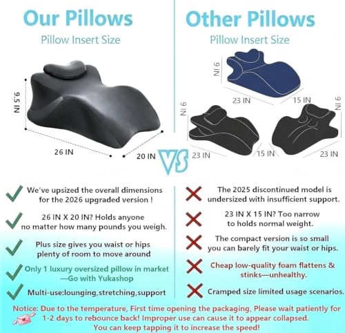 Ergonomic Memory Foam Wedge Pillow for Back Support & Comfort