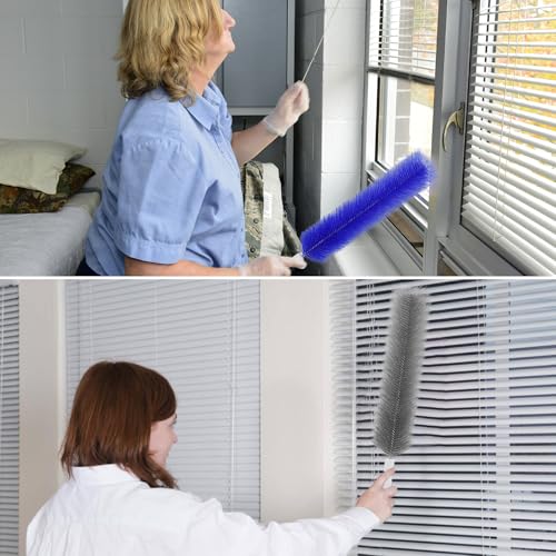 2-Pack Bendable Microfiber Dusting Brush Set for Fans, Vents & Blinds
