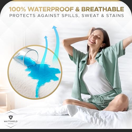 Queen Bed Bug Proof Mattress Cover Set - 6-Sided Waterproof Encasement