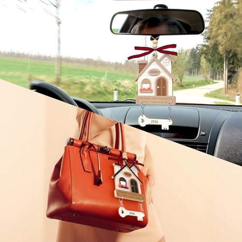 2026 New Home Wooden Ornament with Key Design Keepsake Gift