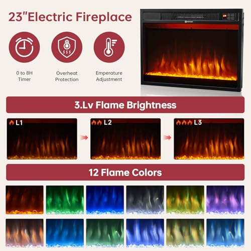 70-Inch Electric Fireplace TV Stand with Open Storage - White & Black Variants