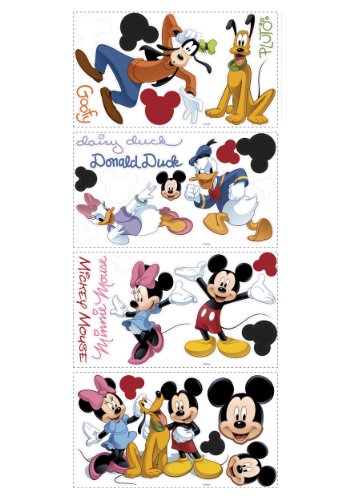 Mickey and Friends Peel and Stick Wall Decals for Kids Room Decor