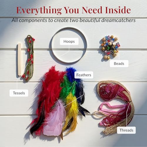 DIY Dream Catcher Making Kit - 2 Pack Craft Set for Kids and Adults