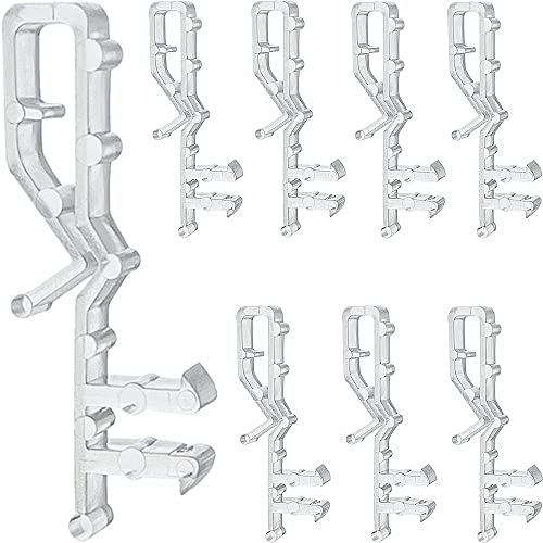 10-Pack 2-1/8 Inch Hidden Channel Valance Clips for Wood Blinds