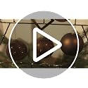 9-Piece Brown Glass Christmas Ornament Set, 3.15-Inch Hanging Baubles