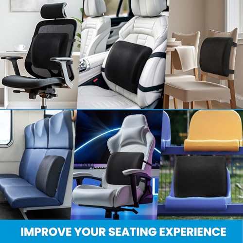 Lumbar Support Pillow for Office Chair - Back Pain Relief & Comfort