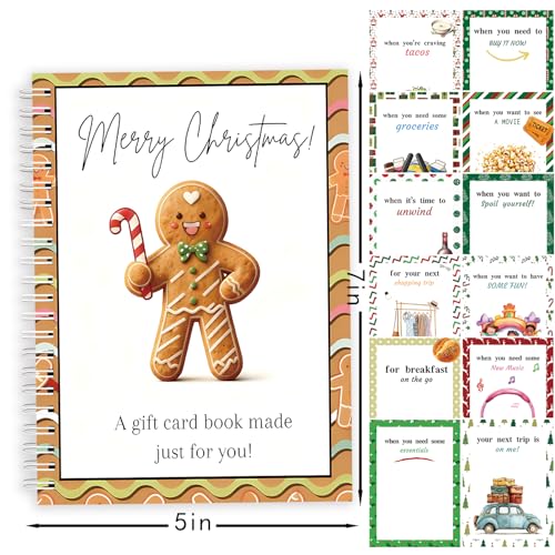 Semyifu S10 Christmas Gift Card Book — Surprises on Every Page, DIY Spiral-Bound Greeting Card Holder