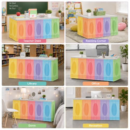 Cinrobiye Classroom Desk Skirt 14FT x 30 Inch for Teacher Desks & Tables