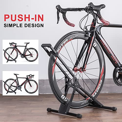 Adjustable Indoor Bike Floor Stand Rack for Garage and Home Storage