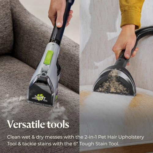 Upright HydroSteam Pet Carpet Cleaner with 2-in-1 Upholstery Tool