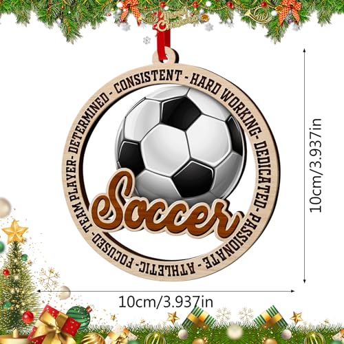 Tylices 2025 Soccer Ball Christmas Ornament for Tree Decor - Sports Fan Holiday Decoration - Soccer Variation