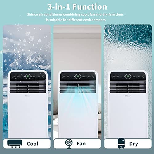 Portable Air Conditioner 12000 BTU 3-in-1 AC Unit for Rooms up to 450 Sq.Ft
